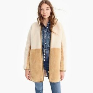 J.Crew Teddy Colorblock Coat